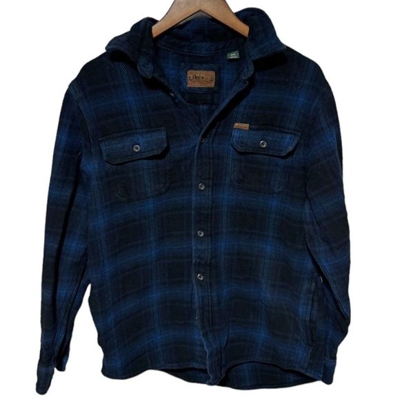 Orvis Flannel Shackets Blue/Black Size Medium - Picture 3 of 8